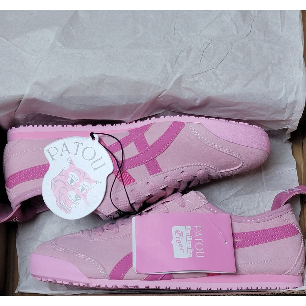 Fashion Sneakers Women 8 Pink Suede Lace Up Onitsuka Tiger Casual Shoe Retro Y2K - Picture 12 of 12
